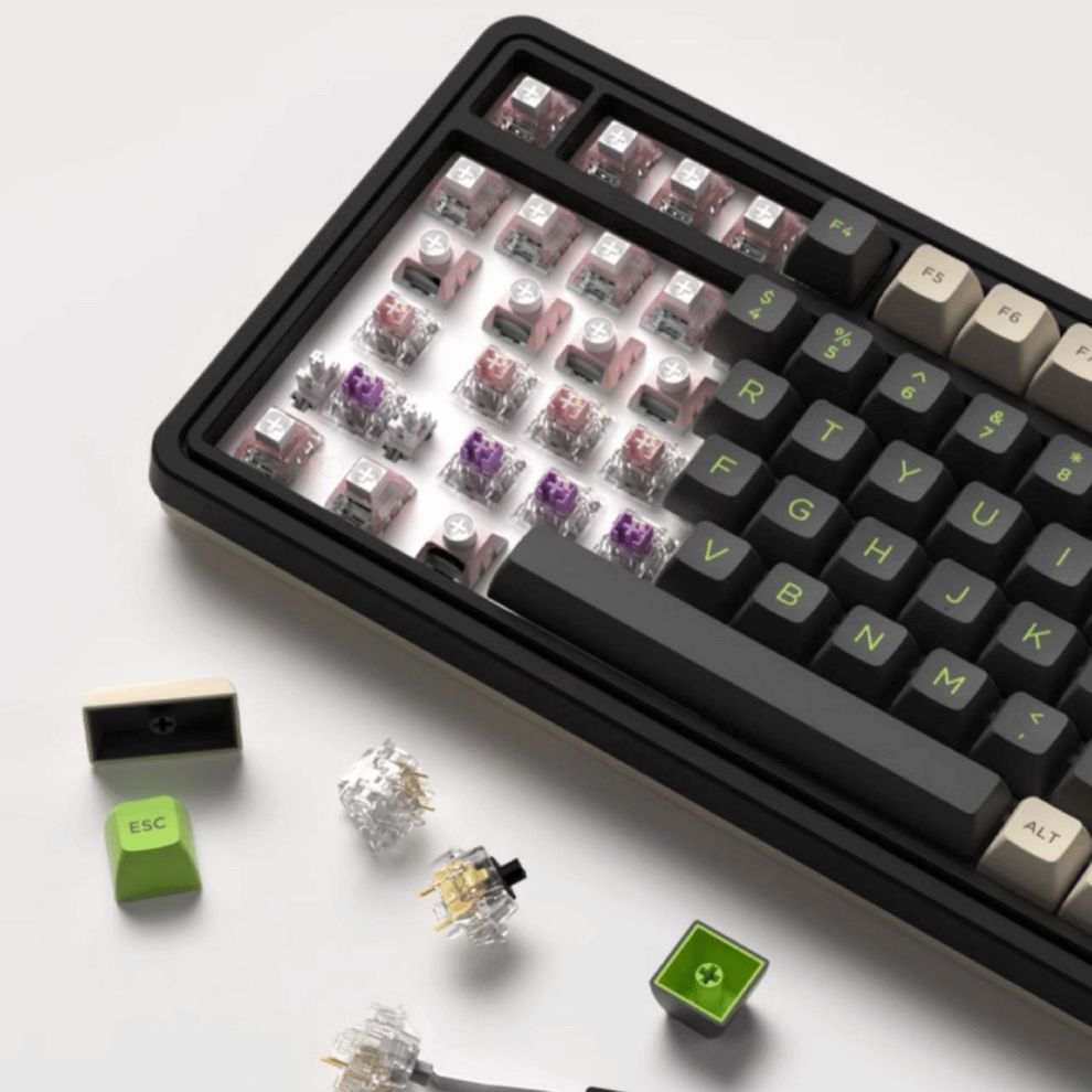 Hình ảnh 2 của Bàn Phím Cơ FL ESPORT CMK75 (FLCMMK Ice Pink Switch - Linear - Desert Gray - Mới, Full box, Nhập khẩu)