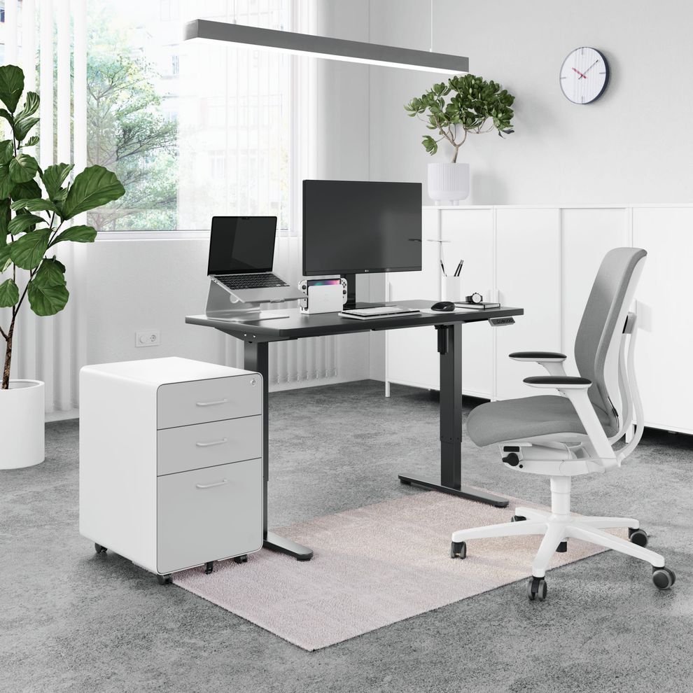 Hình ảnh 2 của Mặt bàn PUSILUNG- by NiceDesign (Cao Cấp) (120x60x2.5cm - Black - Mới, Full box, Chính hãng) (NDTT23PUSI01)