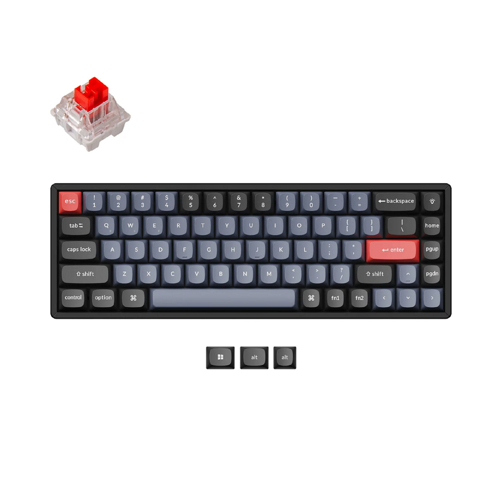 Hình ảnh 1 của Bàn phím cơ Keychron K6 Pro QMK/VIA (Case Nhôm - Keychron K Pro Red Switch - Black - Mới, Full box, Nhập khẩu)
