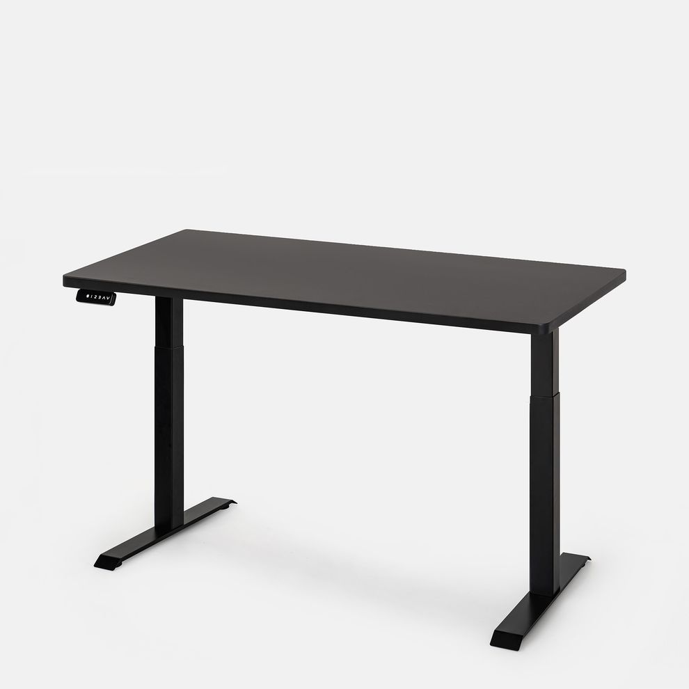 Hình ảnh 2 của Bàn nâng hạ PULUONG - Oval - By NiceDesign (Cao Cấp) (Mặt bàn đen - 152.4x76.2x2.5cm - Khung đen - Mới, Full box, Chính hãng) (NDSD23PULU05)