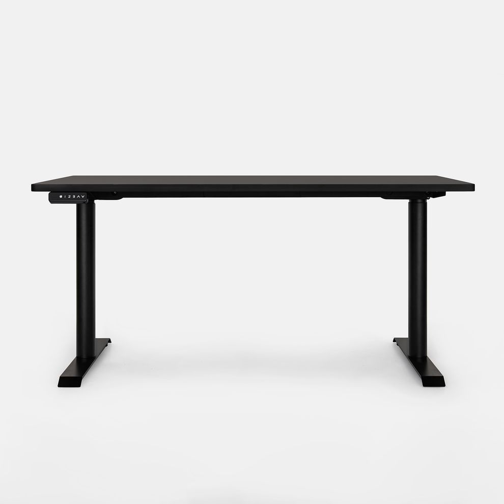 Hình ảnh 3 của Bàn nâng hạ PULUONG - Oval - By NiceDesign (Cao Cấp) (Mặt bàn đen - 152.4x76.2x2.5cm - Khung đen - Mới, Full box, Chính hãng) (NDSD23PULU05)