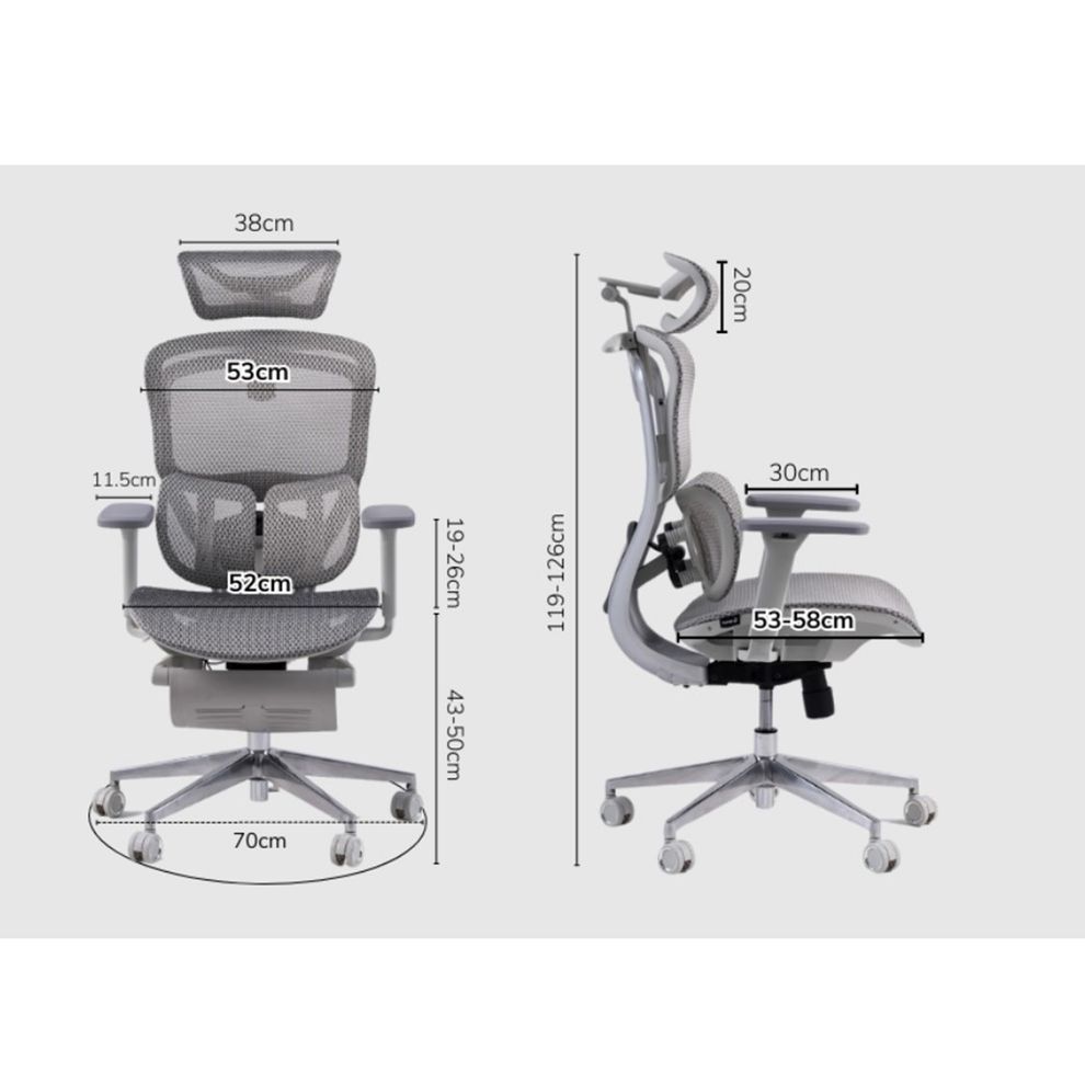 Hình ảnh 6 của Ghế Công Thái Học GAMI Crom (Kèm Kê Chân - Carbon Black - Mới, Full box, Chính hãng)