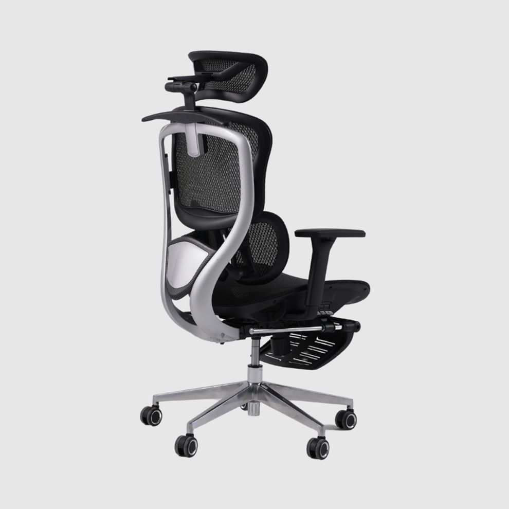 Hình ảnh 2 của Ghế Công Thái Học GAMI Crom (Kèm Kê Chân - Carbon Black - Mới, Full box, Chính hãng)