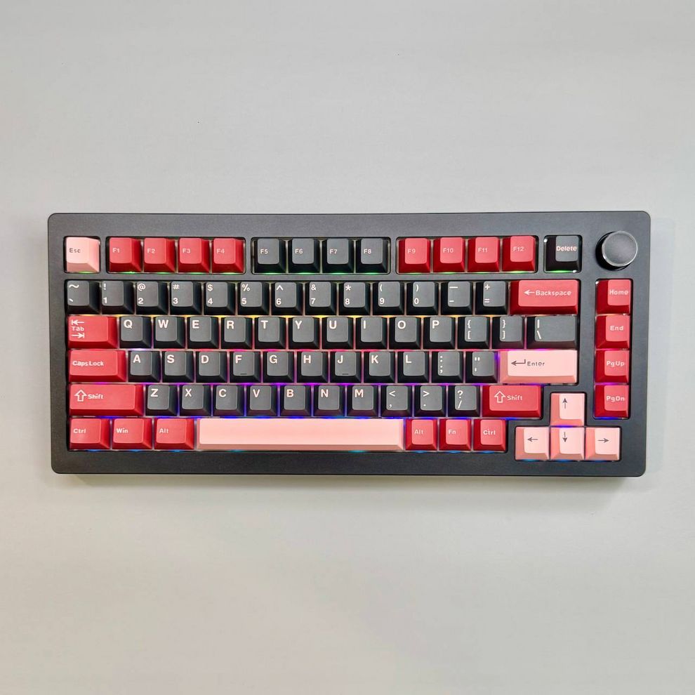 Hình ảnh 1 của Bàn phím cơ HJS AL75 V2 Aluminum CNC (LCET Starry Flower Switch - Black - Mới, Full box, Nhập khẩu)