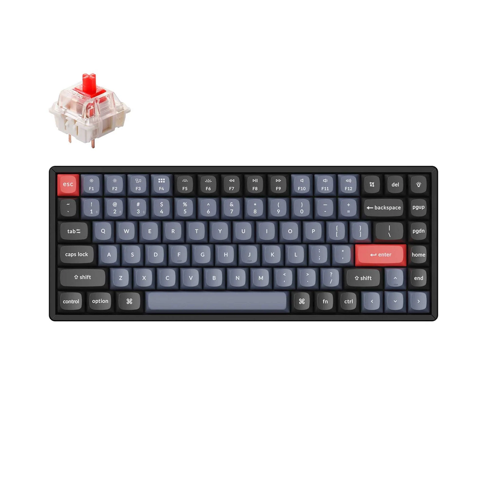 Hình ảnh 1 của Bàn phím cơ Keychron K2 Pro QMK/VIA (Case Nhôm - Led RGB - Keychron K Pro Red Switch - Tech Black - Mới, Full box, Nhập khẩu)