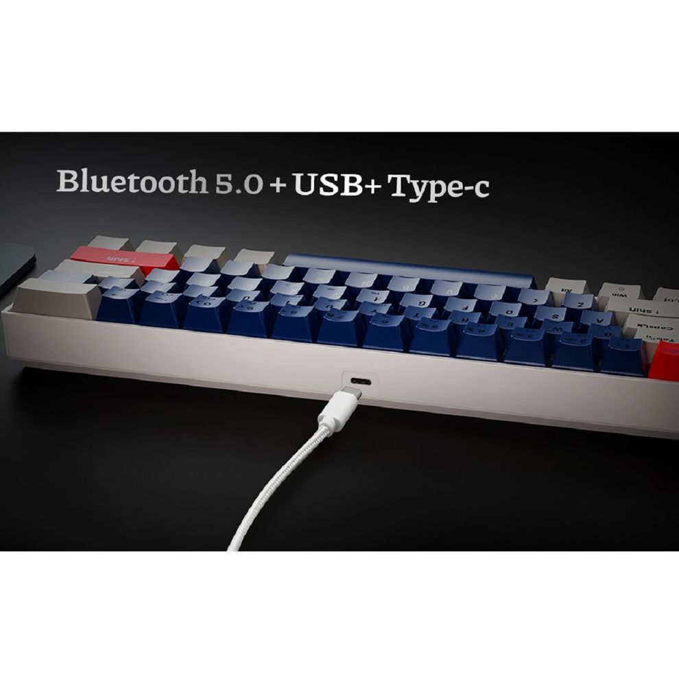 Hình ảnh 5 của Bàn Phím Cơ Newmen GM610 (Otemu Red Switch - Trắng Xám - Mới, Full box, Chính hãng)