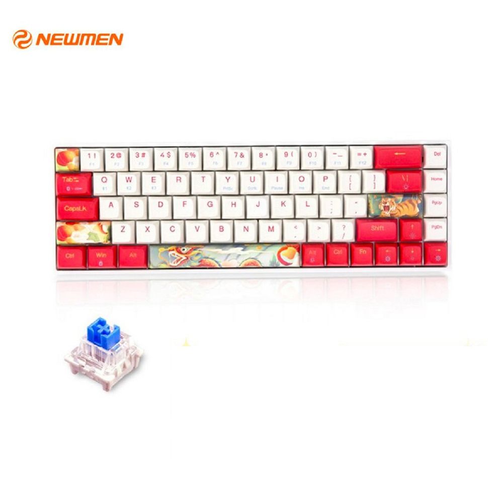 Hình ảnh 3 của Bàn Phím Cơ Newmen GM680 (Trắng - Mới, Full box, Chính hãng)