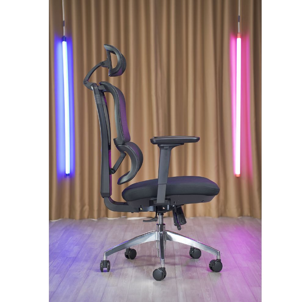 Hình ảnh 5 của Ghế Công Thái Học SMA Lumbar (Lưng Lưới - Mâm Lưới - Black - Mới, Full box, Chính hãng)