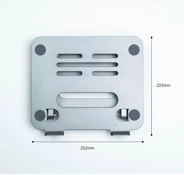 Hình ảnh 2 của Giá đỡ laptop HyperWork L1 (Xám - Mới, Full box, Chính hãng)