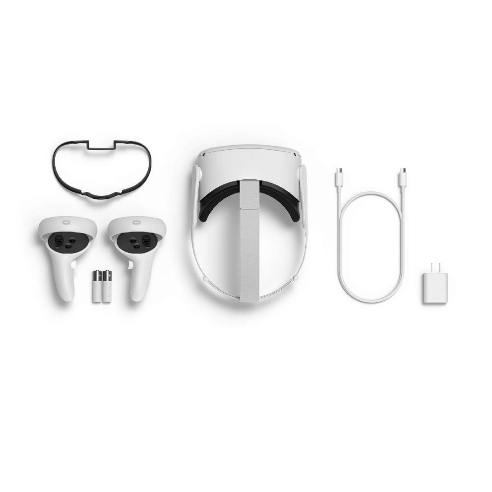 Hình ảnh 3 của Kính Thực Tế Ảo VR Meta Quest 2 (128GB - Frost White - Mới, Sealed, Nhập khẩu)