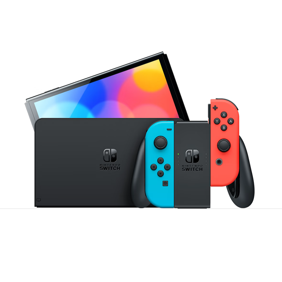 Hình ảnh 1 của Máy chơi game Nintendo Switch OLED (Model Neon Blue/Neon Red set - Red & Blue - Mới, Full box, Nhập khẩu)