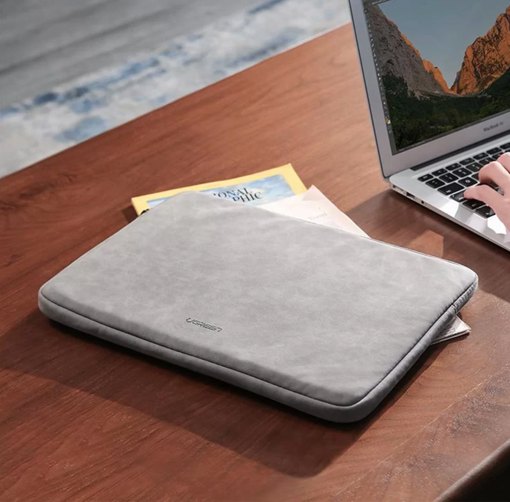 Hình ảnh 3 của Túi đựng laptop chống sốc Ugreen (phù hợp 13-14 inch - Sliver - Mới, Full box, Chính hãng)