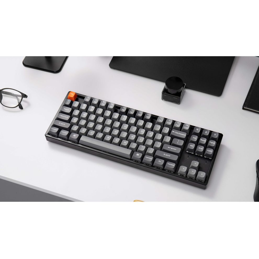 Hình ảnh 2 của Bàn phím cơ Keychron K8 MAX QMK (Keychron Super Brown - Aluminium case - Aluminium Gray - Mới, Sealed, Chính hãng) (K8M-J3)