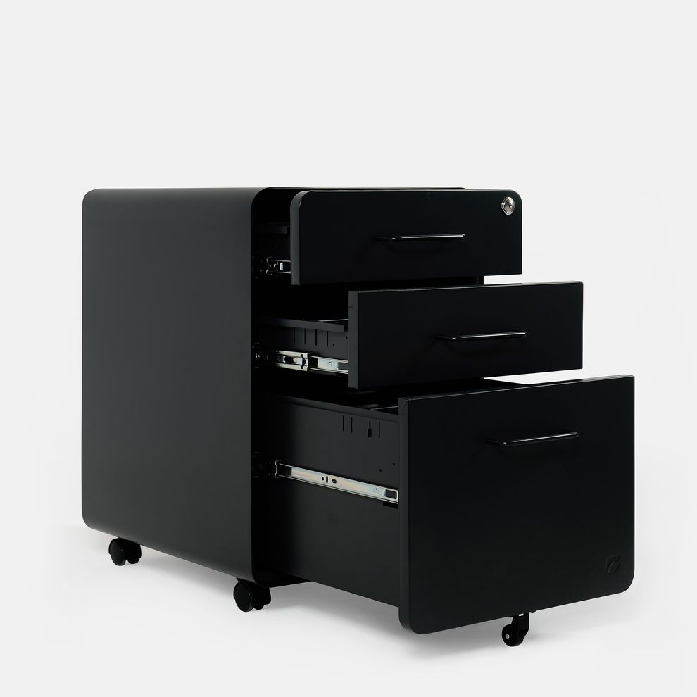 Hình ảnh 3 của Hộc tủ tài liệu 3 ngăn The Leaf Plus (3 Ngăn - Black - Mới, Full box, Chính hãng) (NDFC24LEAP03)