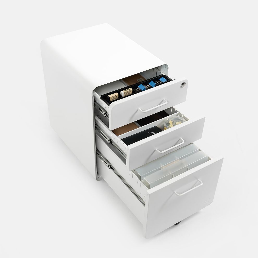 Hình ảnh 5 của Hộc tủ tài liệu 3 ngăn The Leaf Plus (3 Ngăn - White - Mới, Full box, Chính hãng) (NDFC24LEAP04)