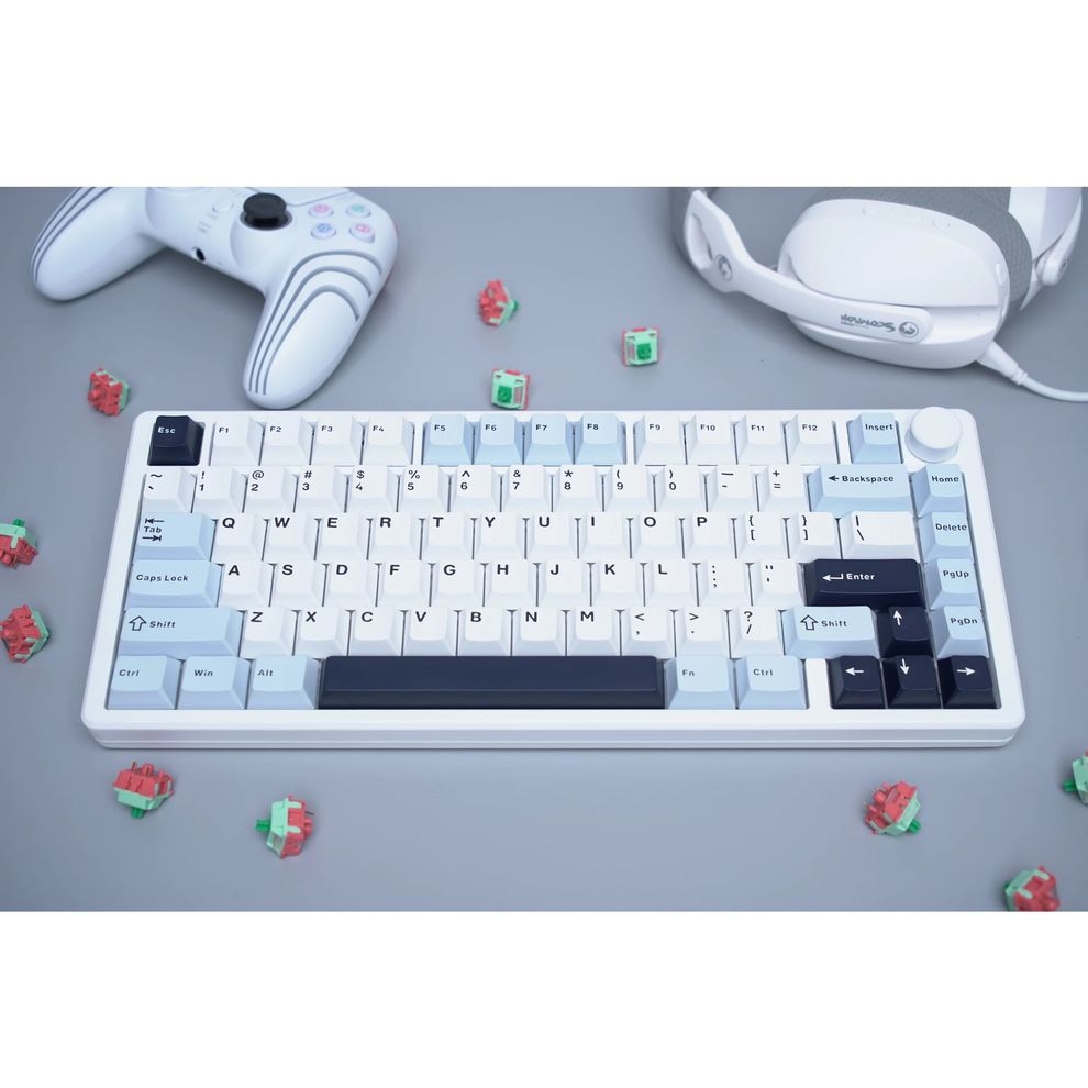 Hình ảnh 1 của Bàn phím Cơ Monka A75 Aluminum (White - Mới, Full box, Nhập khẩu)