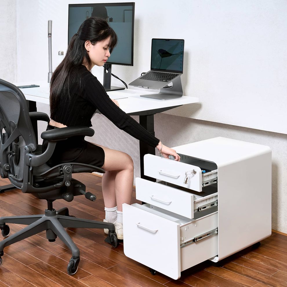 Hình ảnh 8 của Hộc tủ tài liệu 3 ngăn The Leaf Plus (3 Ngăn - White - Mới, Full box, Chính hãng) (NDFC24LEAP04)