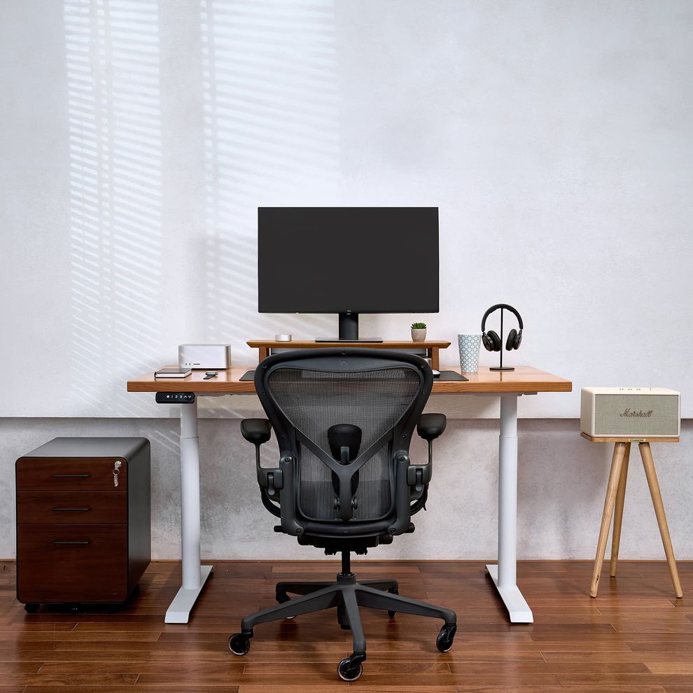 Hình ảnh 8 của Hộc tủ tài liệu 3 ngăn The Leaf Plus (3 Ngăn - Walnut - Black - Mới, Full box, Chính hãng) (NDFC24LEAP01)