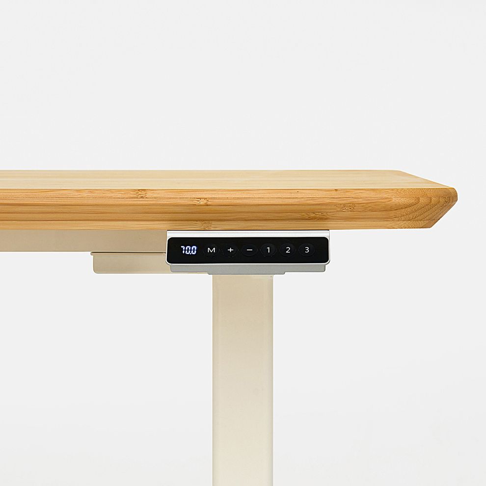 Hình ảnh 4 của Bàn nâng hạ Bamboo - By NiceDesign (Mặt bàn 120x60x3.2cm - Khung trắng - Mới, Full box, Chính hãng) (NDSD24EDBA02)