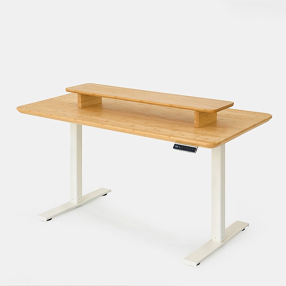 Hình ảnh 5 của Bàn nâng hạ Bamboo - By NiceDesign (Mặt bàn 120x60x3.2cm - Khung trắng - Mới, Full box, Chính hãng) (NDSD24EDBA02)