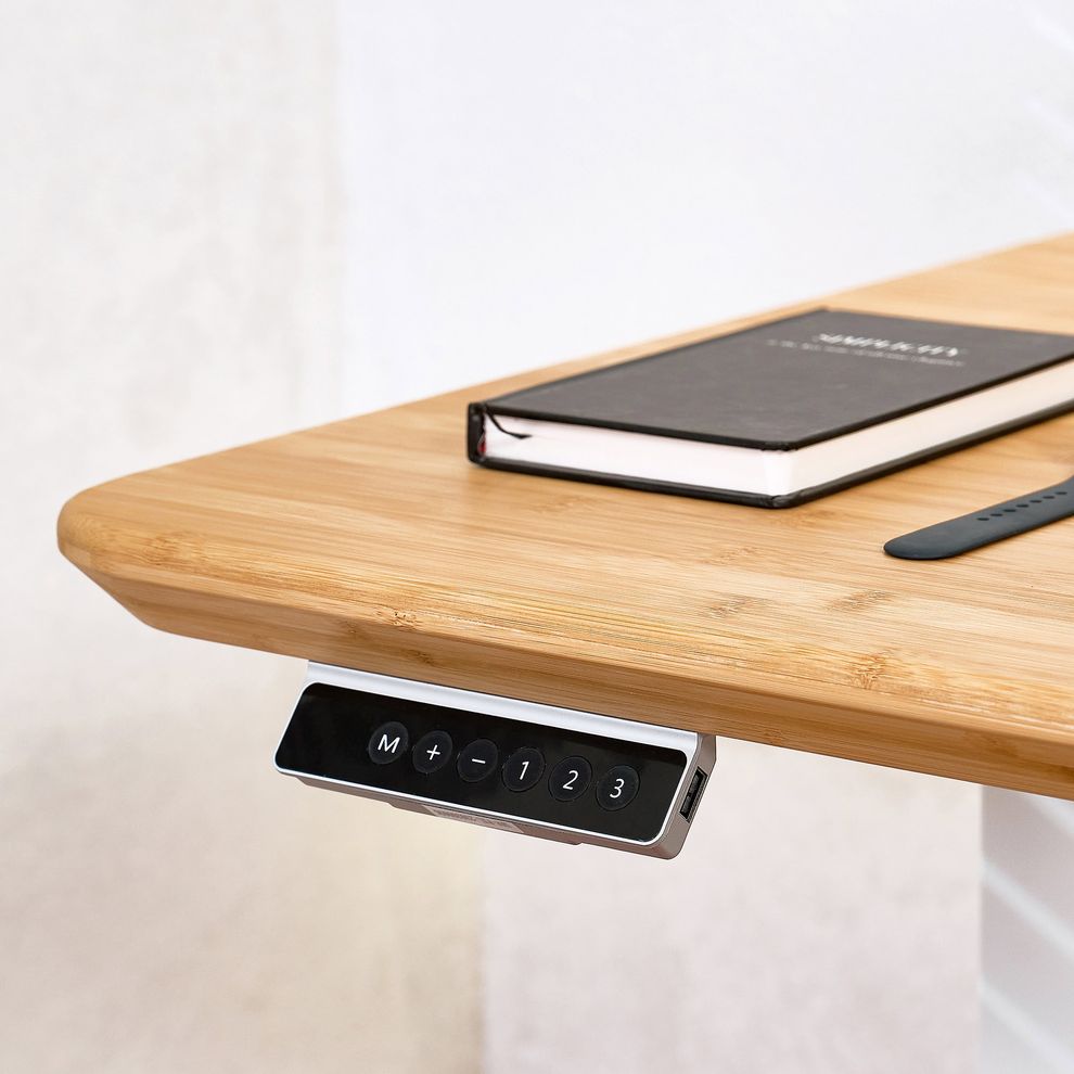 Hình ảnh 8 của Bàn nâng hạ Bamboo - By NiceDesign (Mặt bàn 120x60x3.2cm - Khung trắng - Mới, Full box, Chính hãng) (NDSD24EDBA02)