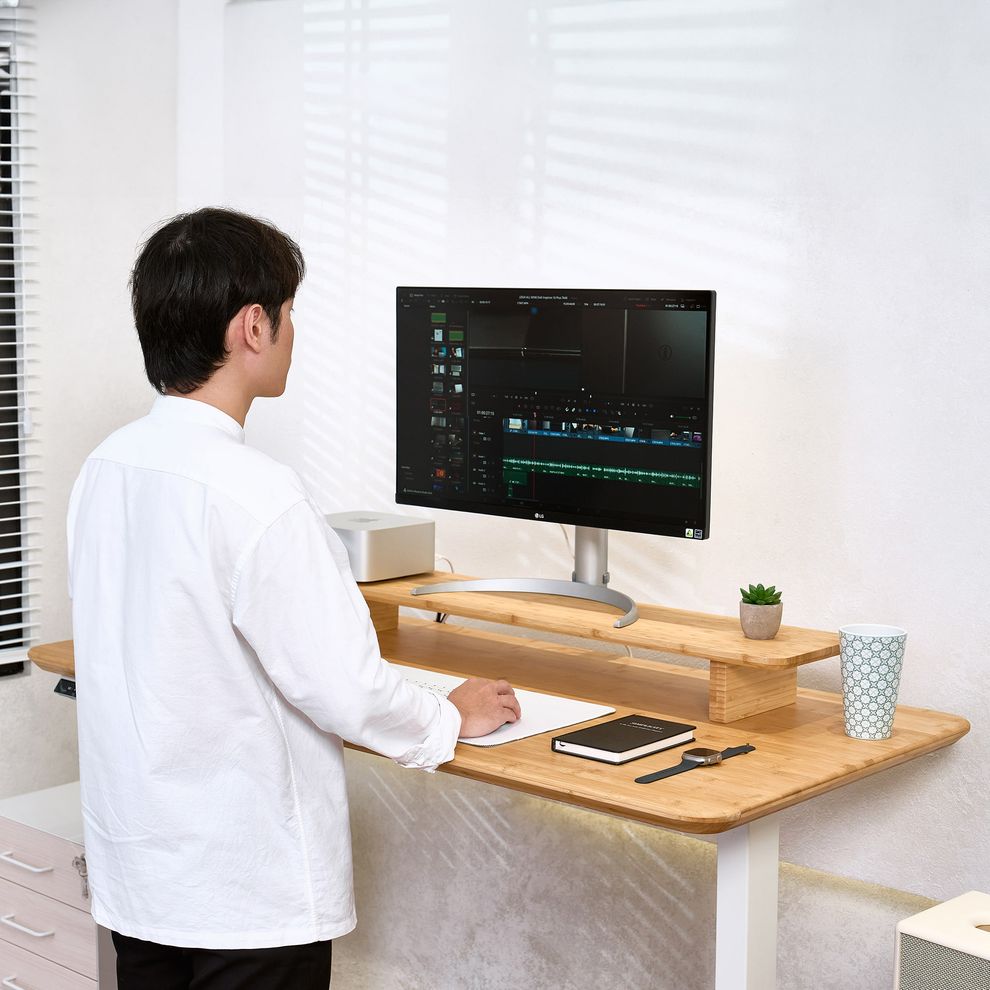 Hình ảnh 9 của Kệ màn hình The Sil - By NiceDesign (Vàng gỗ tự nhiên - Mới, Full box, Chính hãng) (TheSil01)