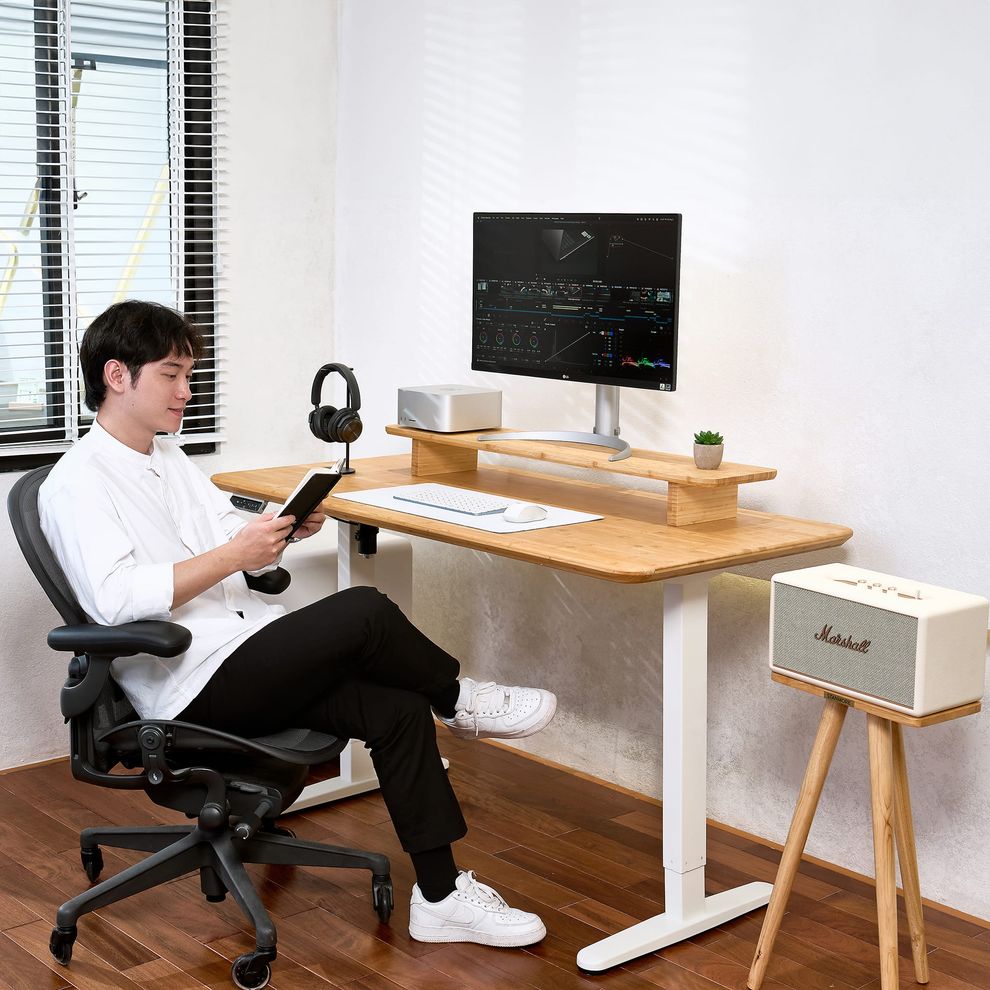 Hình ảnh 10 của Kệ màn hình The Sil - By NiceDesign (Vàng gỗ tự nhiên - Mới, Full box, Chính hãng) (TheSil01)