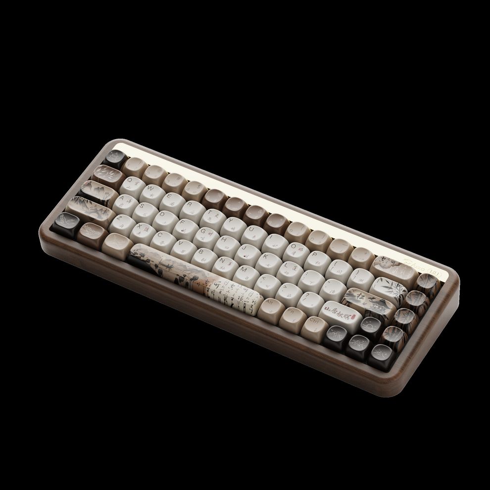 Hình ảnh 3 của Bàn phím cơ AKKO MU01 (MU01 - Mountain Seclusion - Walnut - Black - Mới, Full box, Nhập khẩu)