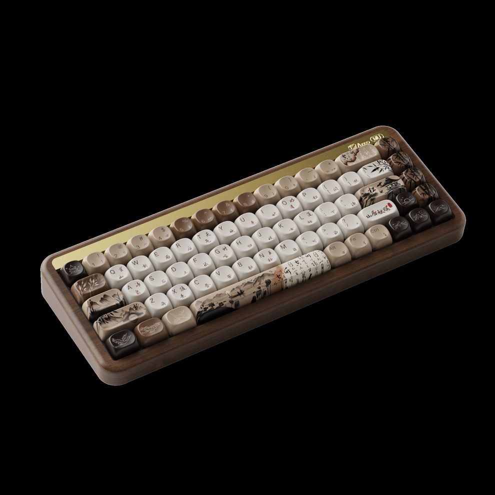 Hình ảnh 4 của Bàn phím cơ AKKO MU01 (MU01 - Mountain Seclusion - Walnut - Black - Mới, Full box, Nhập khẩu)