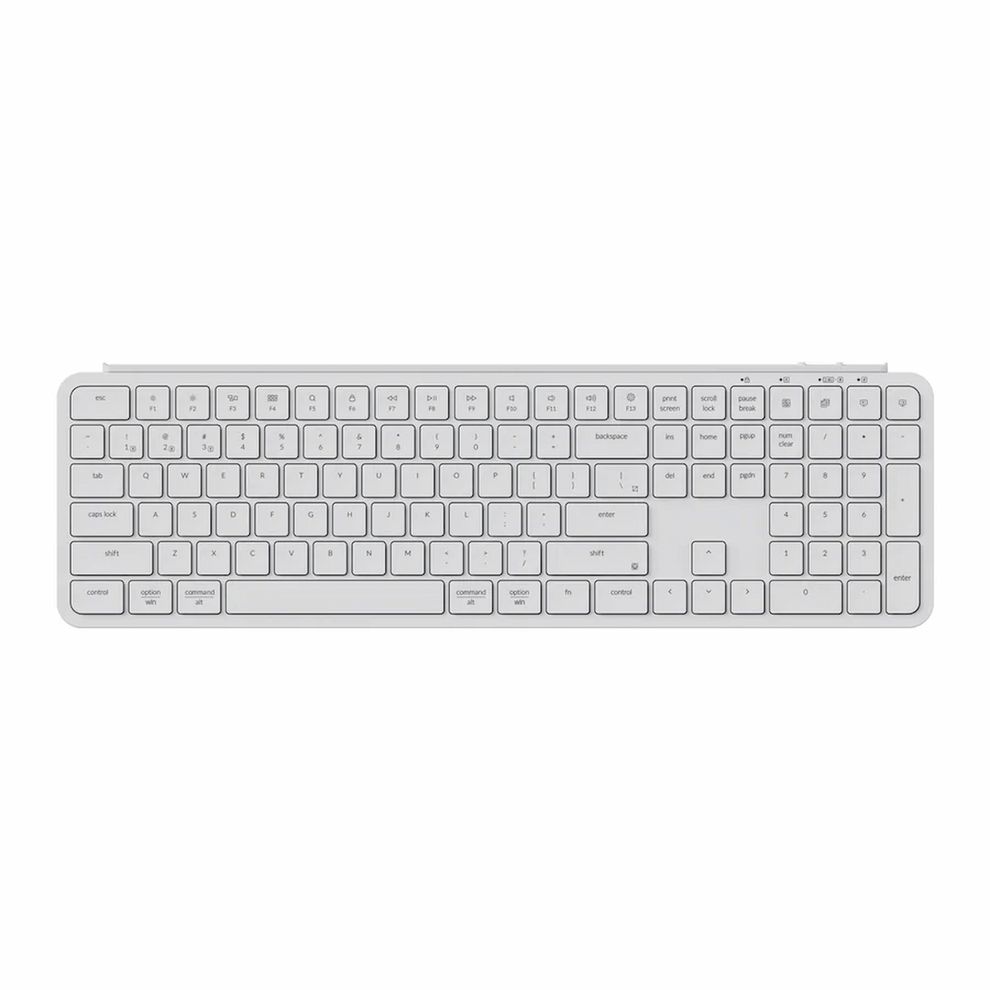 Hình ảnh 1 của Bàn phím không dây Keychron B6 Pro Ultra-Slim (109 Keys - Ionic White - Mới, Full box, Nhập khẩu) (B6P-K8)