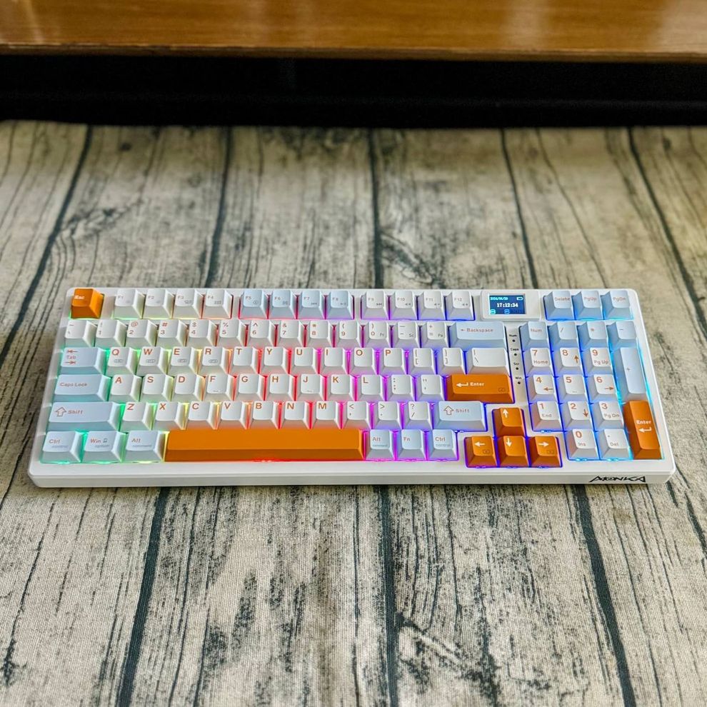 Hình ảnh 2 của Bàn phím cơ Monka 3098 V2 (3098 - Sea Salt Switch - White - Mới, Full box, Nhập khẩu)
