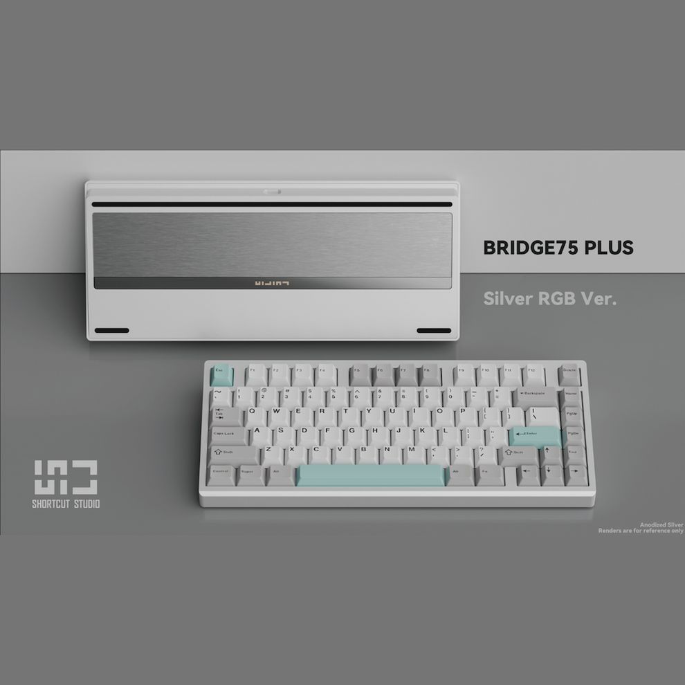 Hình ảnh 1 của Bàn Phím Cơ Bridge75 Aluminum CNC (Plus - Led RGB - Sliver - Mới, Full box, Nhập khẩu)