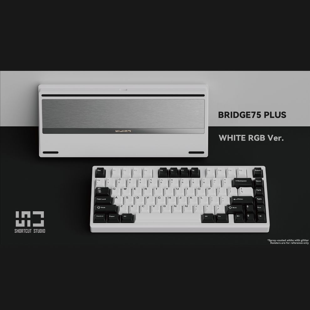Hình ảnh 1 của Bàn Phím Cơ Bridge75 Aluminum CNC (Plus - Led RGB - White - Mới, Full box, Nhập khẩu)