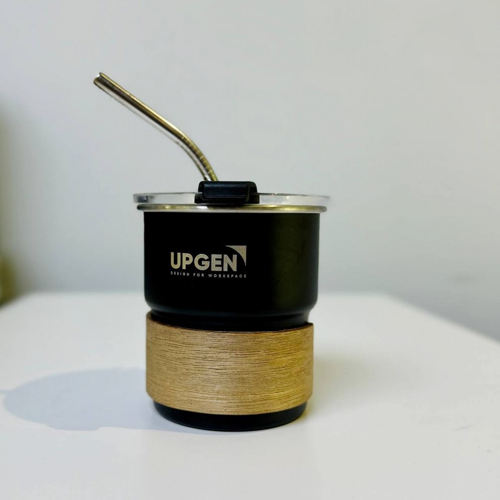 Hình ảnh 2 của Cốc uống cafe Upgen CUP01 (Walnut - Black - Mới, Full box, Chính hãng)