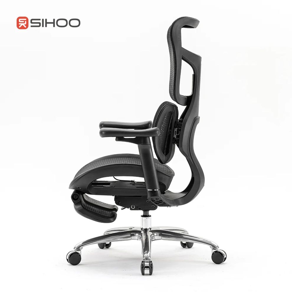 Hình ảnh 4 của Ghế Công Thái Học Sihoo Doro S100 (Không kê chân - Black - Mới, Full box, Chính hãng)