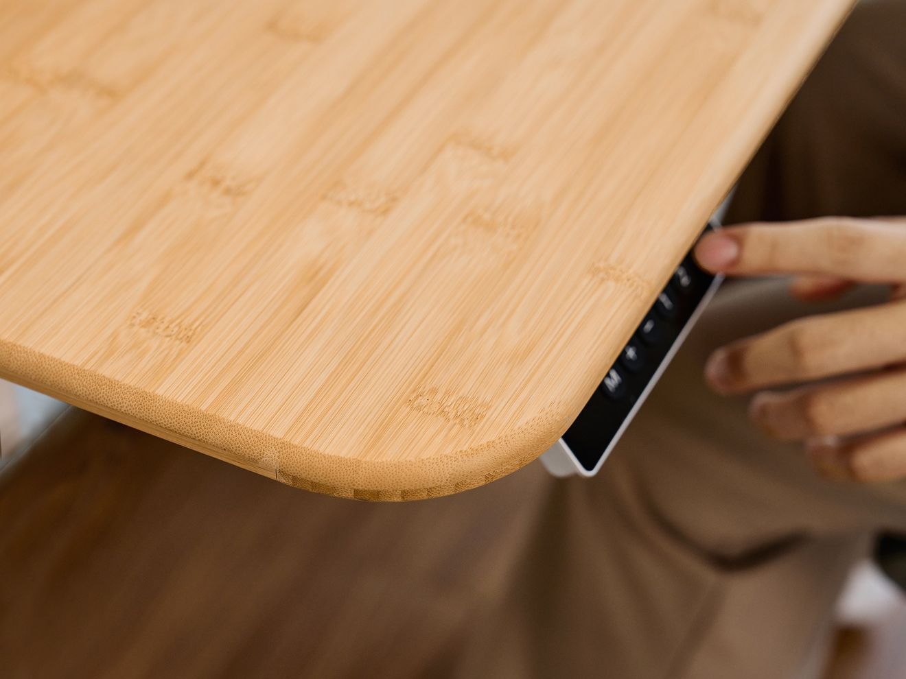 Hình ảnh 12 của Bàn nâng hạ Bamboo - By NiceDesign (Mặt bàn 120x60x3.2cm - Khung trắng - Mới, Full box, Chính hãng) (NDSD24EDBA02)