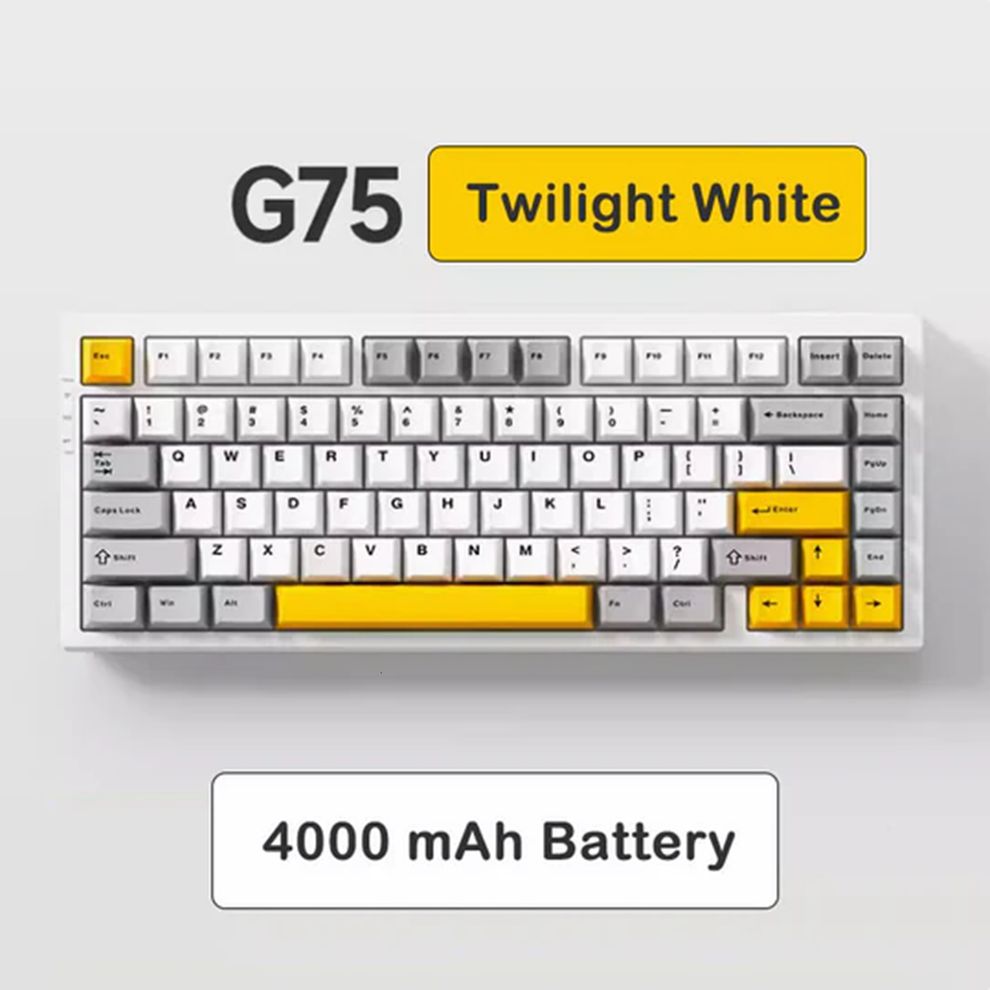 Hình ảnh 1 của Bàn Phím Cơ Mchose G75 (Wine Red Switch - White - Grey - Mới, Full box, Nhập khẩu)