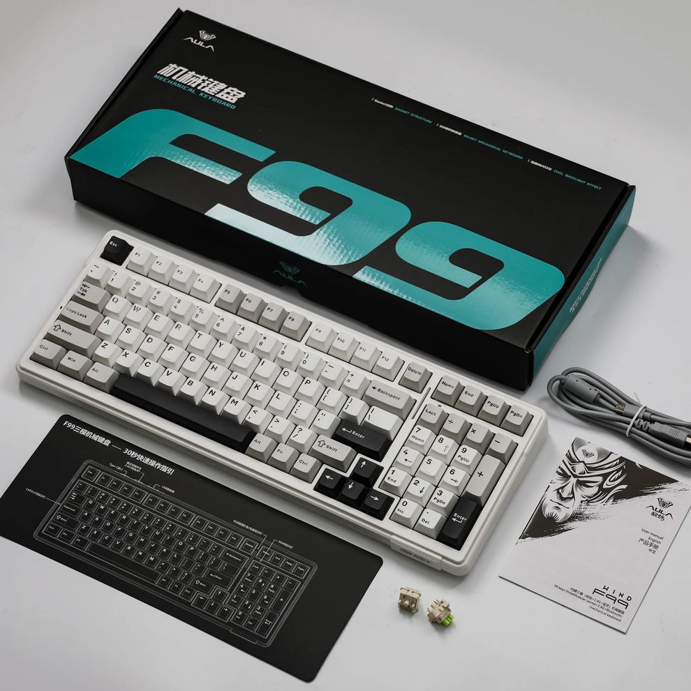 Hình ảnh 6 của Bàn phím cơ Aula F99 (F99 - LEOBOG Reaper Switch - Grey - Mới, Full box, Nhập khẩu)