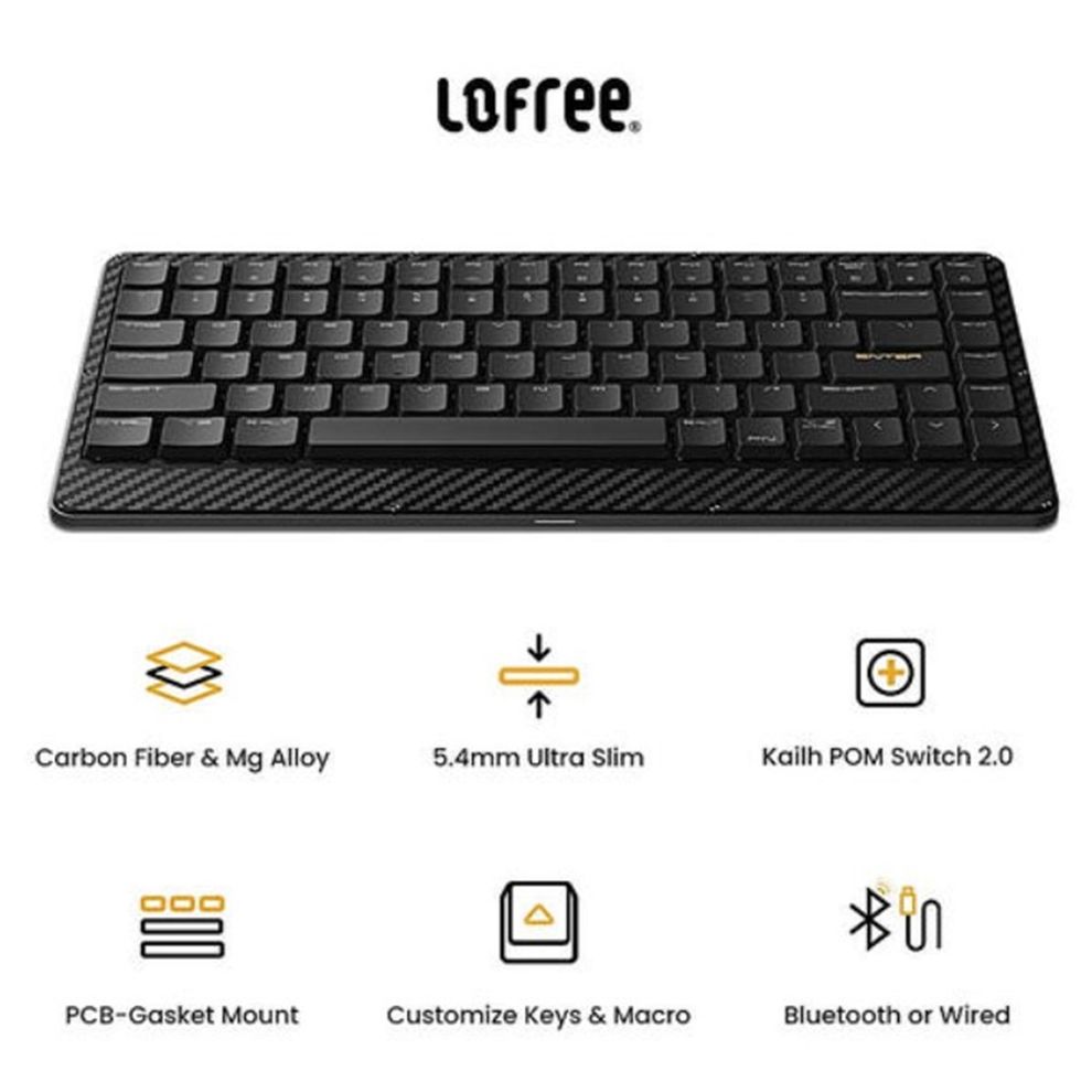 Hình ảnh 7 của Bàn phím cơ Lofree EDGE - Ultra Low Profile (Volcano Grey - Mới, Full box, Nhập khẩu)