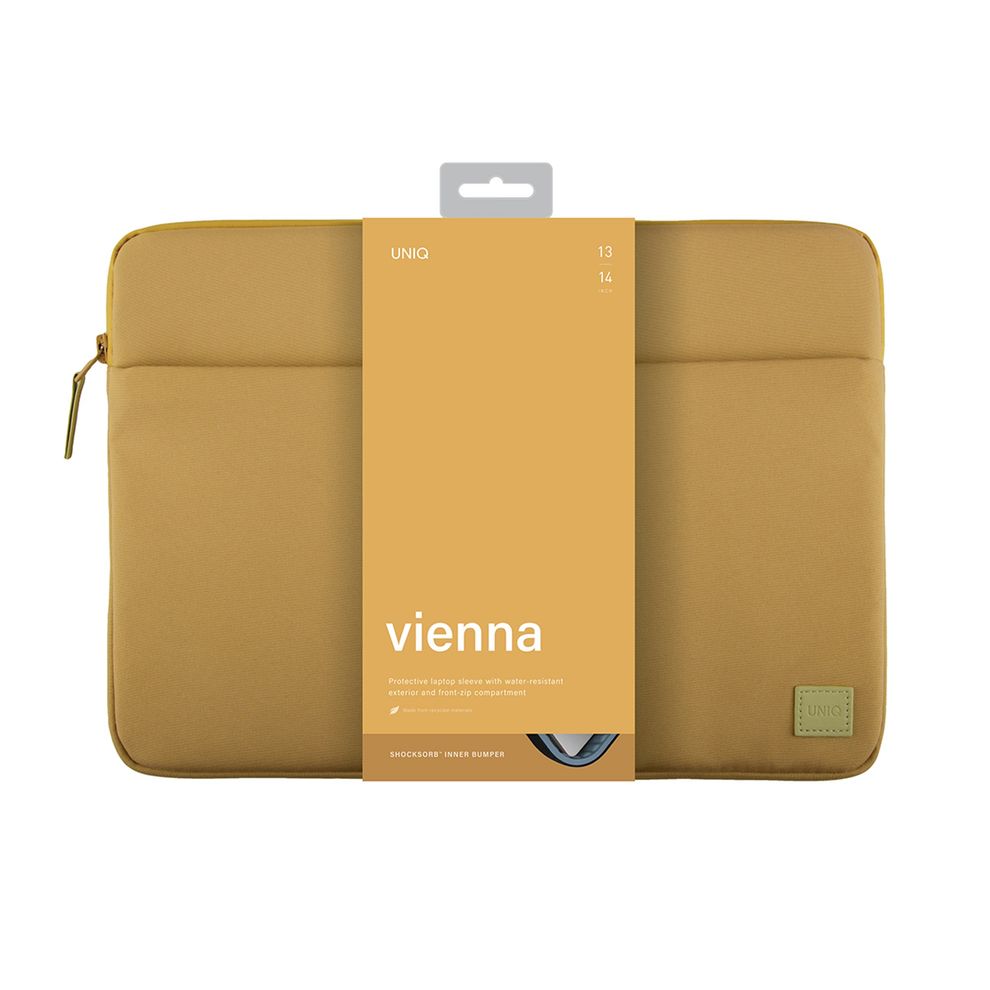 Hình ảnh 3 của Túi Chống Sốc Laptop UNIQ Vienna (Phù hợp 13-14 inch - Yellow - Mới, Full box, Chính hãng)