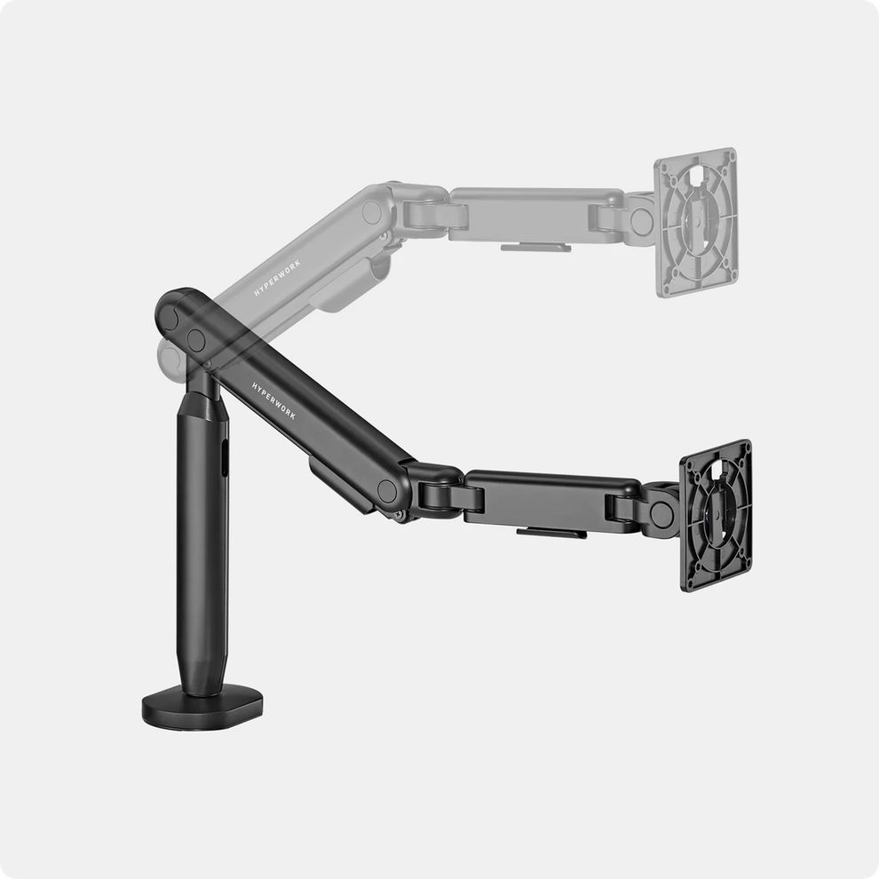 Hình ảnh 2 của Arm màn hình HyperWork Flexus | PA01 (Black - Mới, Full box, Chính hãng)