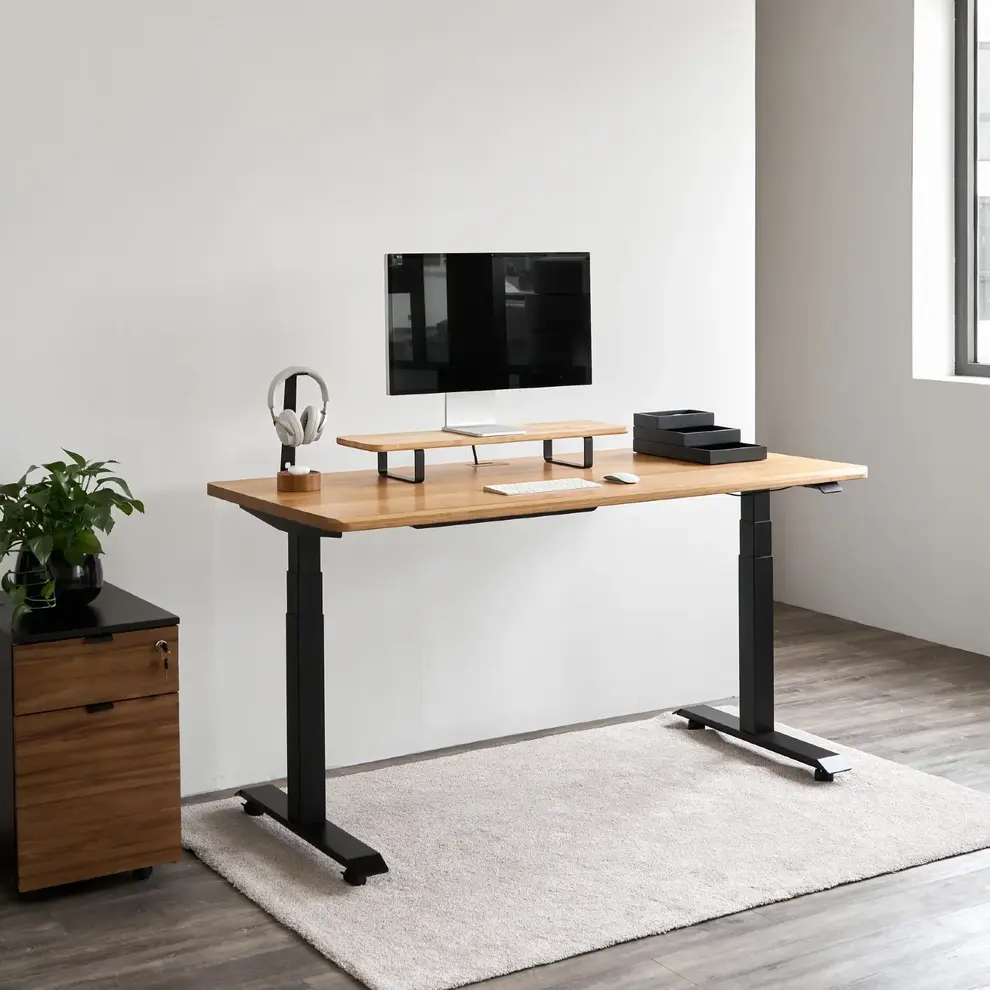 Hình ảnh 2 của Bàn nâng hạ Noble Grande 2.0 - By NiceDesign (1600x750x30mm - Natural OAK - Mới, Full box, Chính hãng) (NDSD24GRAN02)