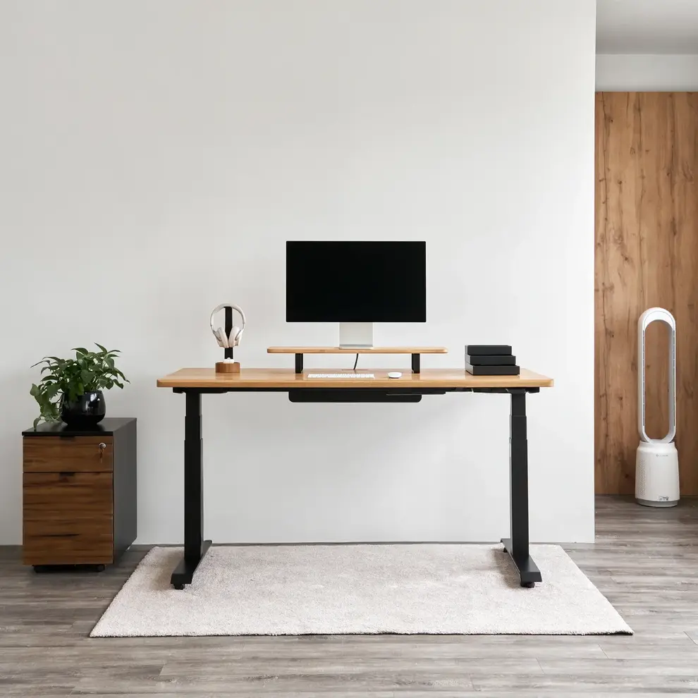 Hình ảnh 1 của Bàn nâng hạ Noble Grande 2.0 - By NiceDesign (1600x750x30mm - Natural OAK - Mới, Full box, Chính hãng) (NDSD24GRAN02)