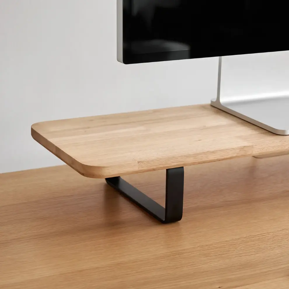 Hình ảnh 1 của Kệ màn hình The Sil 2.0 - By NiceDesign (Size M - Black - Natural Rubber - Mới, Full box, Chính hãng) (NDDS24SSIL09)