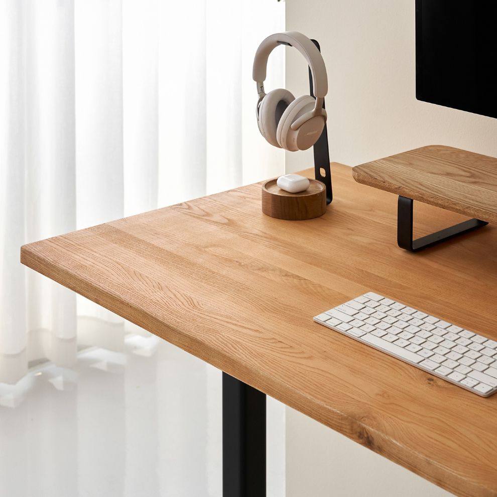 Hình ảnh 2 của Mặt bàn gỗ tự nhiên Fusion - By NiceDesign (1600x750x25mm - Natural ASH - Mới, Full box, Chính hãng) (NDTT25FUSI06)