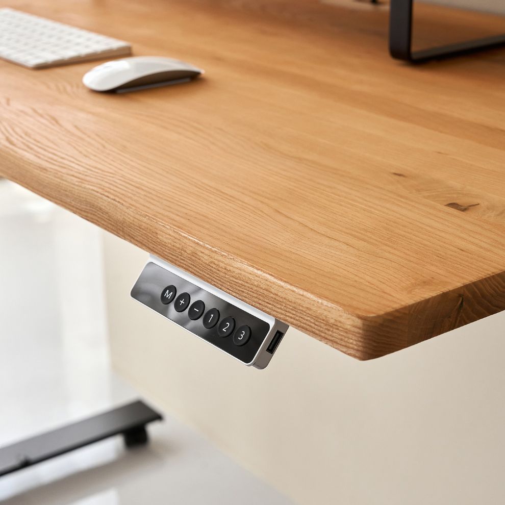 Hình ảnh 3 của Mặt bàn gỗ tự nhiên Fusion - By NiceDesign (1600x750x25mm - Natural ASH - Mới, Full box, Chính hãng) (NDTT25FUSI06)