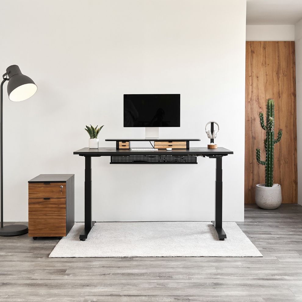 Hình ảnh 5 của Mặt bàn gỗ tự nhiên Fusion - By NiceDesign (1800x750x25mm - Black ASH - Mới, Full box, Chính hãng) (NDTT25FUSI07)