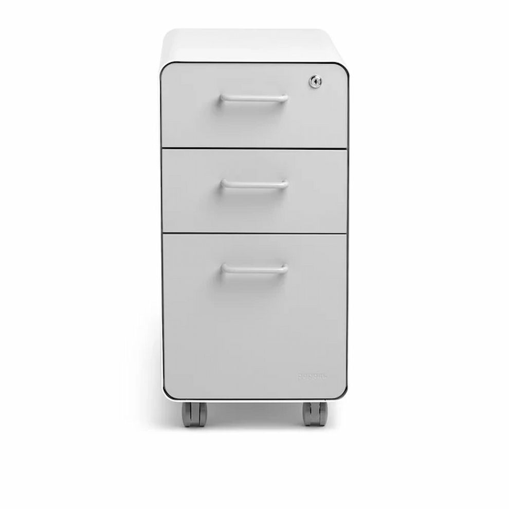 Hình ảnh 4 của Hộc tủ tài liệu 3 ngăn The Leaf Slim (Slim - 3 Ngăn - White - Grey - Mới, Full box, Chính hãng) (NDFC25LEAS10)