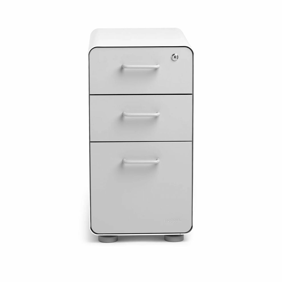 Hình ảnh 1 của Hộc tủ tài liệu 3 ngăn The Leaf Slim (Slim - 3 Ngăn - White - Grey - Mới, Full box, Chính hãng) (NDFC25LEAS10)