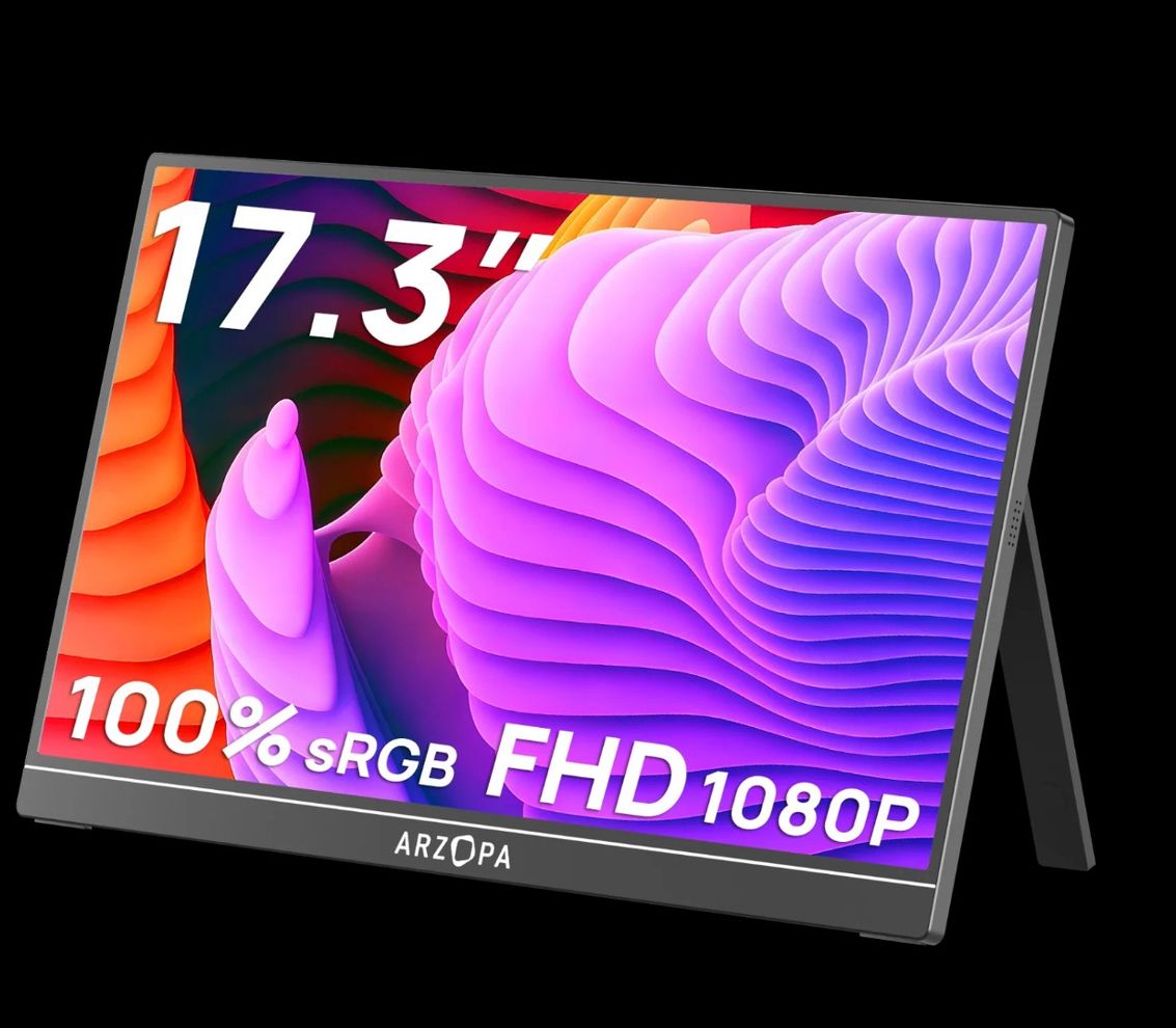Hình ảnh 2 của Màn hình di động ARZOPA A1M 17.3 inch (A1M - Black - Mới, Full box, Chính hãng)